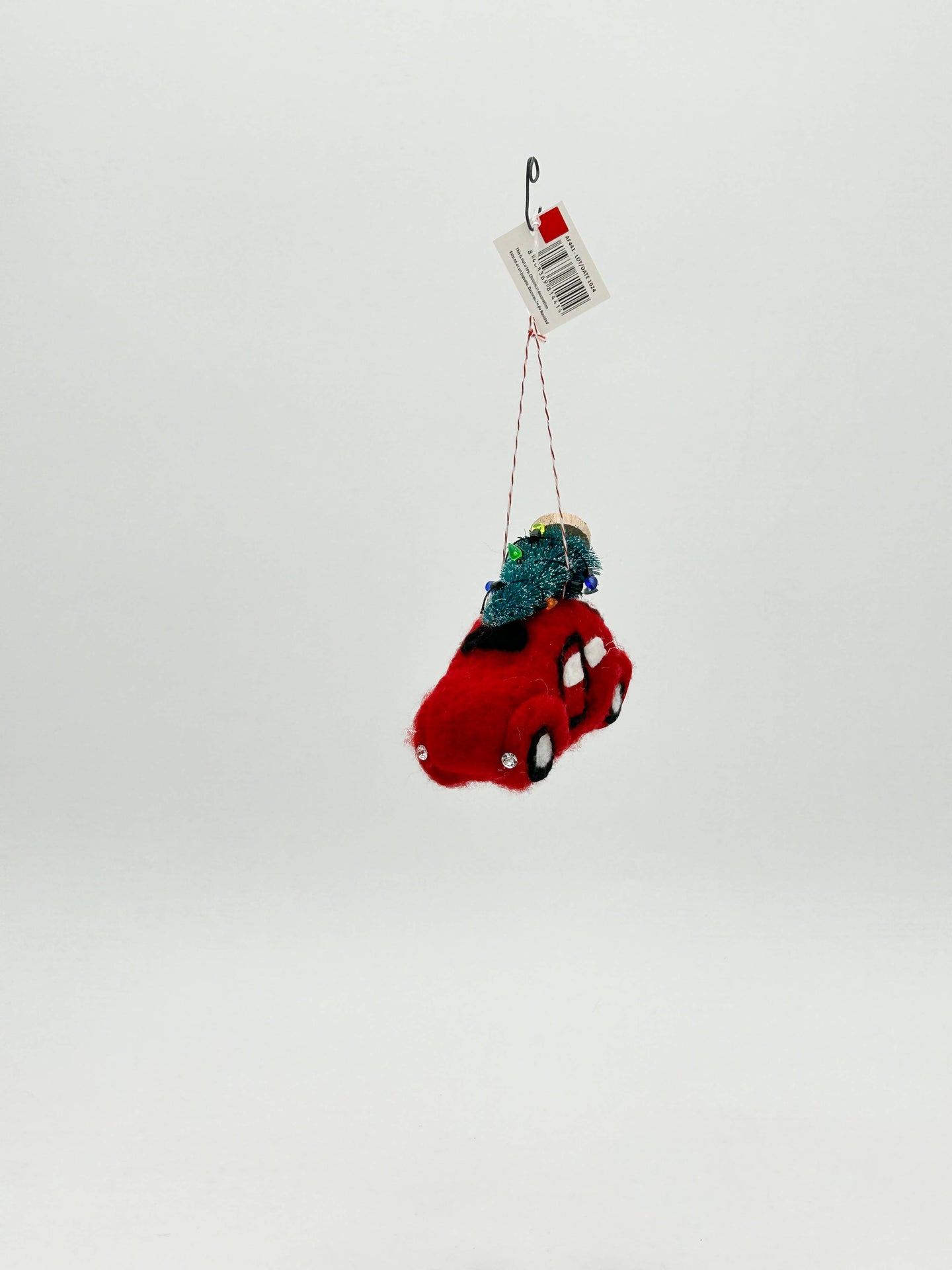 Décoration à suspendre Voiture de Noël en feutre