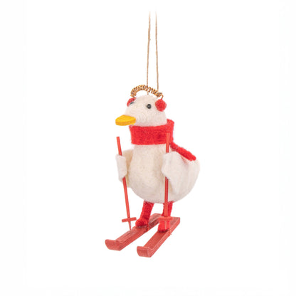 Deko zum Aufhängen Ski-Ente