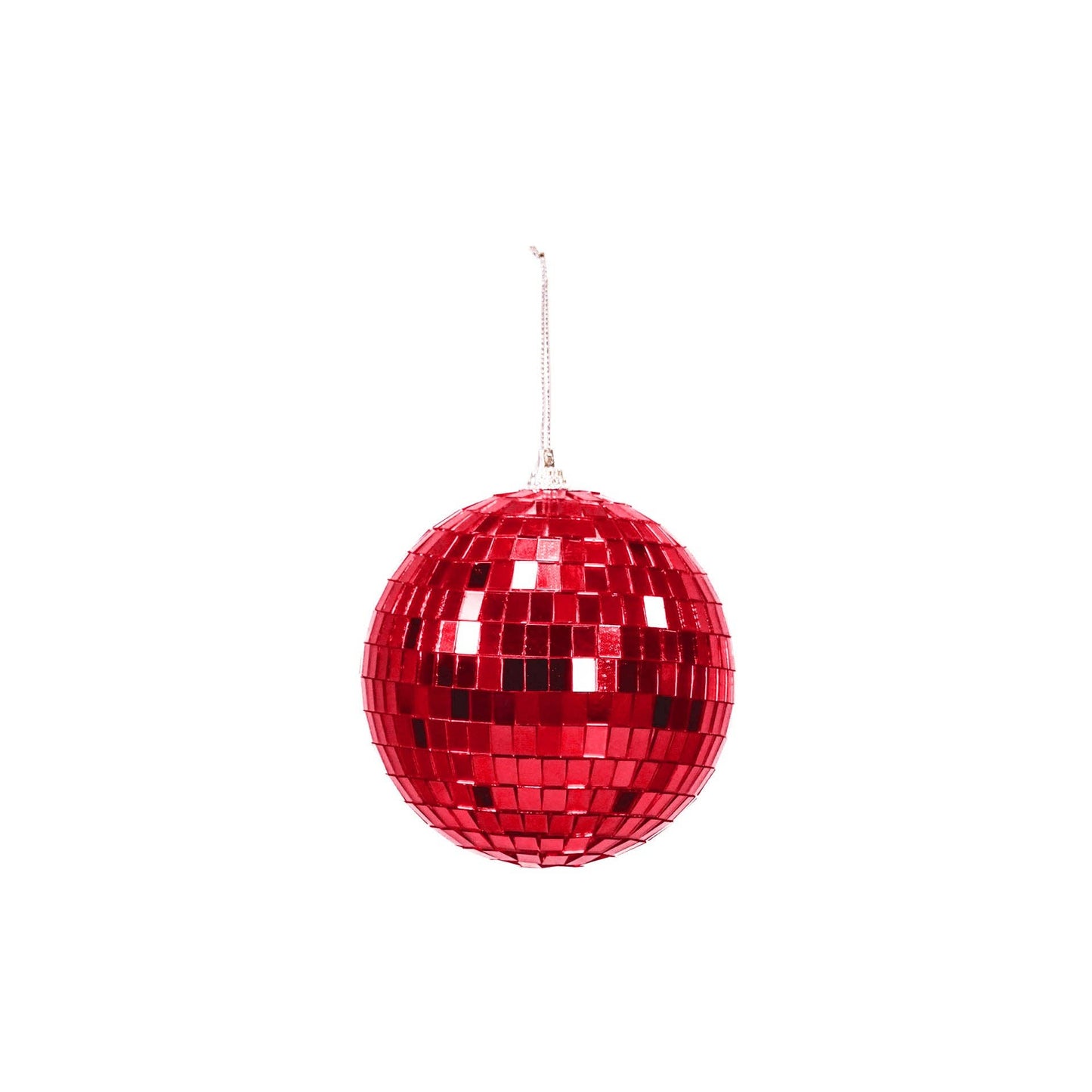 Boule de Noël Disco Rouge - 8cm