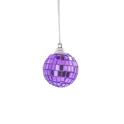 Multicolored Faceted Christmas Baubles 6-Pack