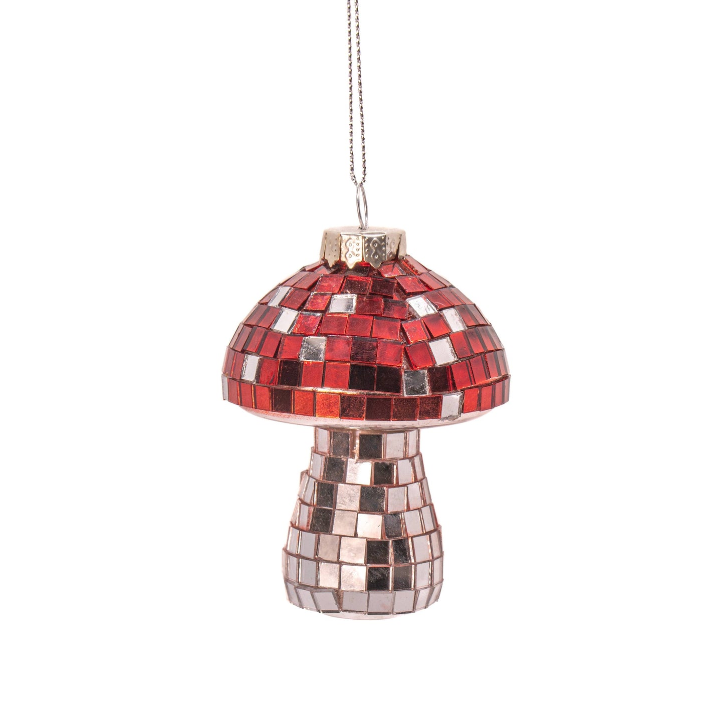 Faceted Pilz Weihnachtskugel