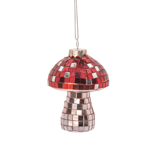 Faceted Pilz Weihnachtskugel