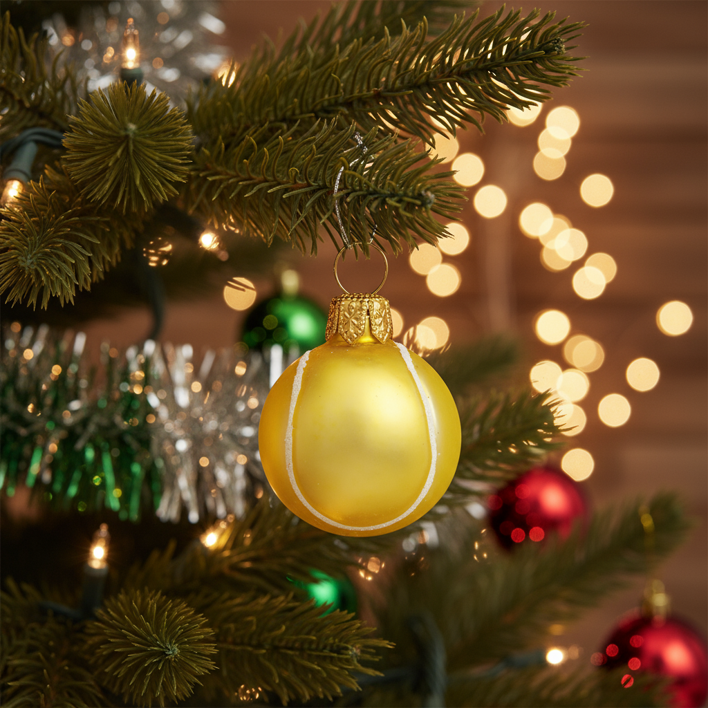 Weihnachtskugel Tennisball XS