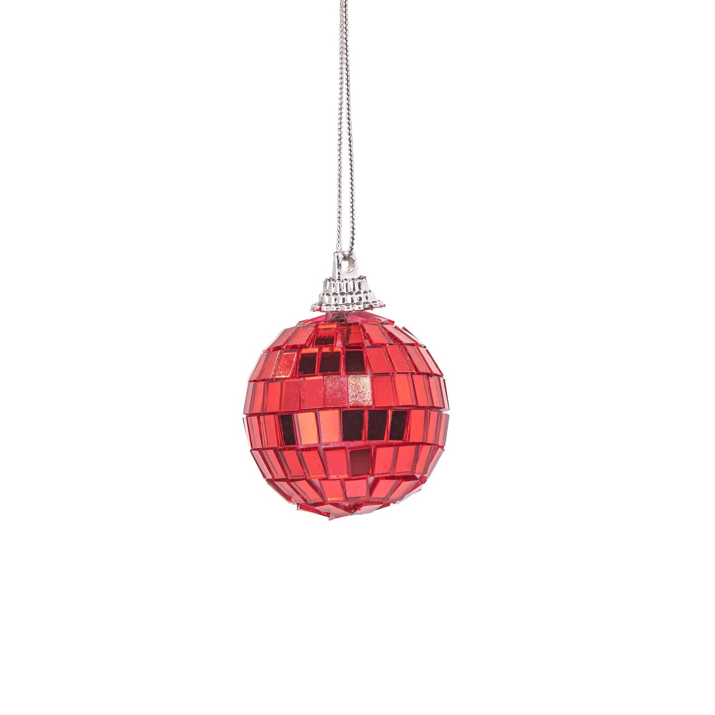 Multicolored Faceted Christmas Baubles 6-Pack