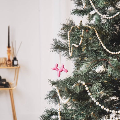 Boule de Noël Ballon Chien Rose fluo par Housevitamin bv