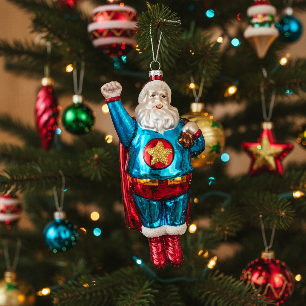 Christbaumkugel Super Weihnachtsmann