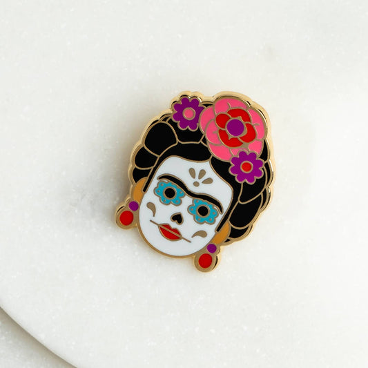 Anstecker Frida Día de Muertos