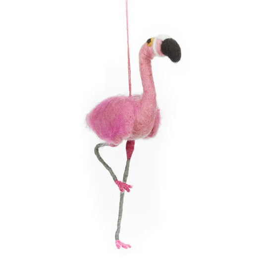 Boule de Noël en Feutrine Frankie le Flamant Rose par Felt So Good - 5060322513669