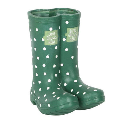 Jardinière Welly Boot vert foncé