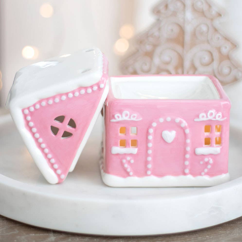 Weihnachts-Pink-Lebkuchenhaus-Ölbrenner