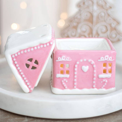 Weihnachts-Pink-Lebkuchenhaus-Ölbrenner