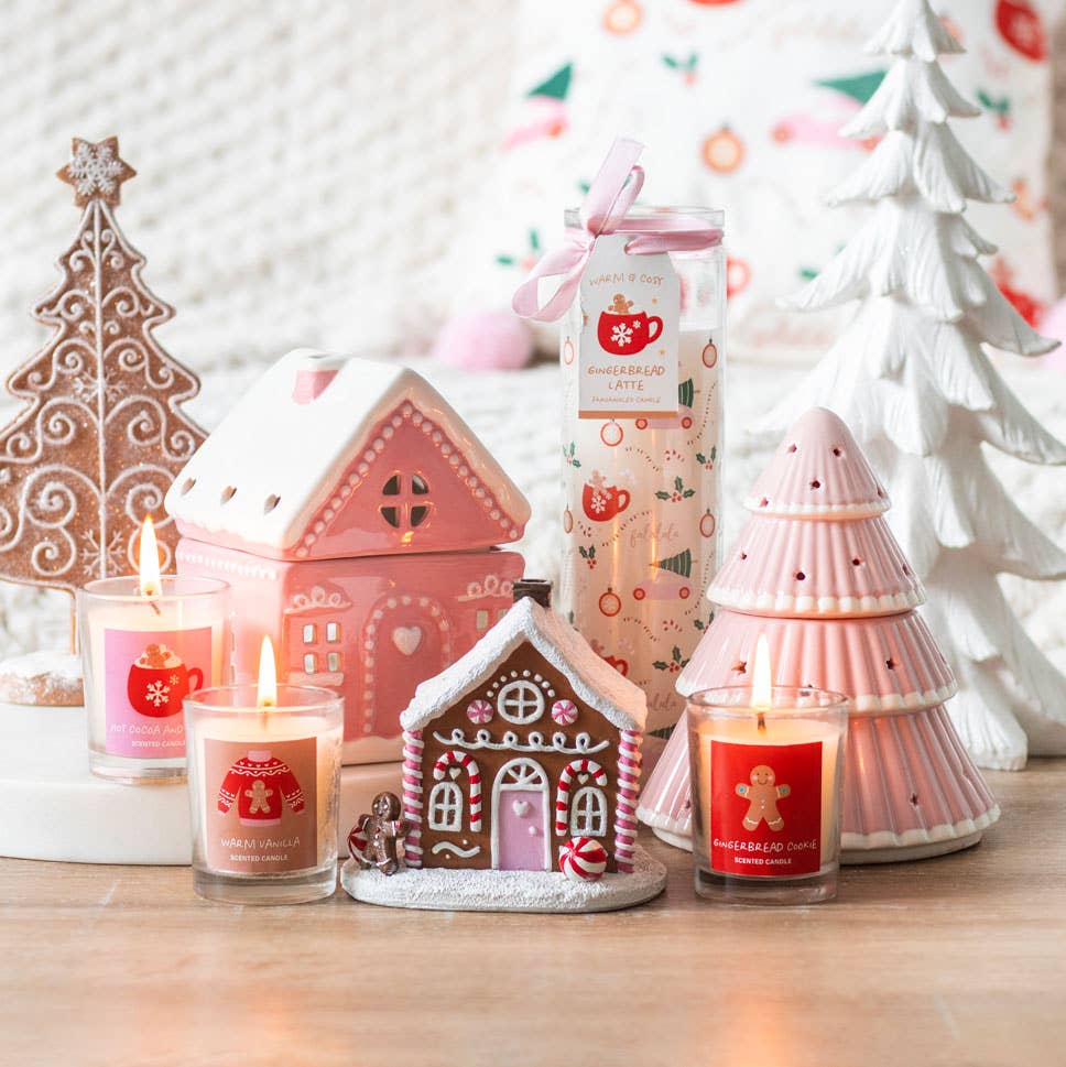 Weihnachts-Pink-Lebkuchenhaus-Ölbrenner