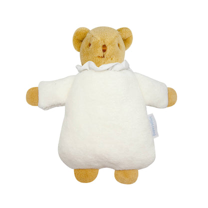 Ours Nid d'Ange Doudou avec Hochet  - Peluche Ivoire