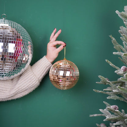 Disco-Weihnachtskugel Gold - 15cm