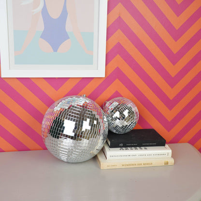Disco-Weihnachtskugel Silber - 15cm