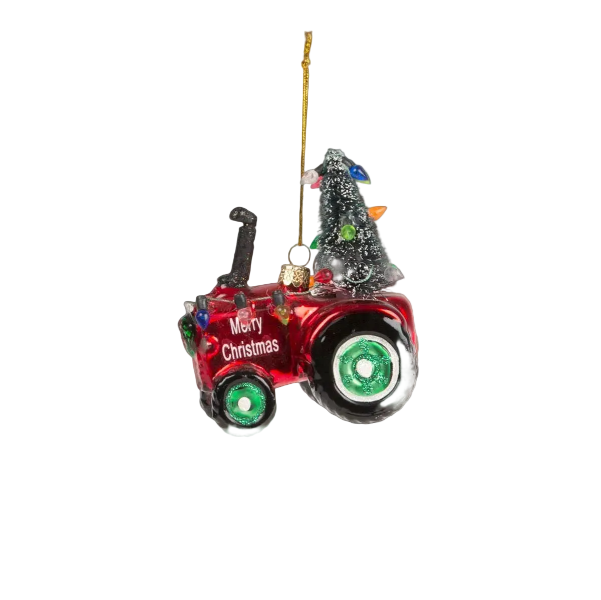 Festive Tractor Christmas Bauble