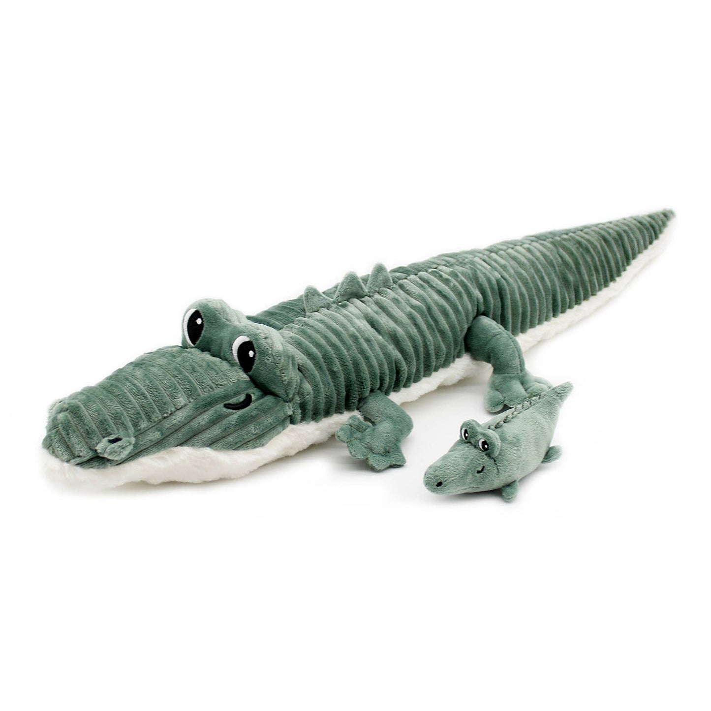 LES PTIPOTOS - CROCODILE MAMAN & BÉBÉ VERT 57 CM