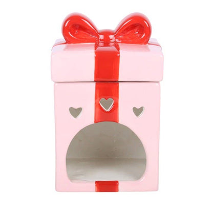 Brûle‑parfum de Noël « cadeau rose »