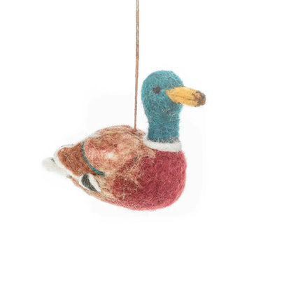 Weihnachtskugel aus Filz Maddox die Stockente