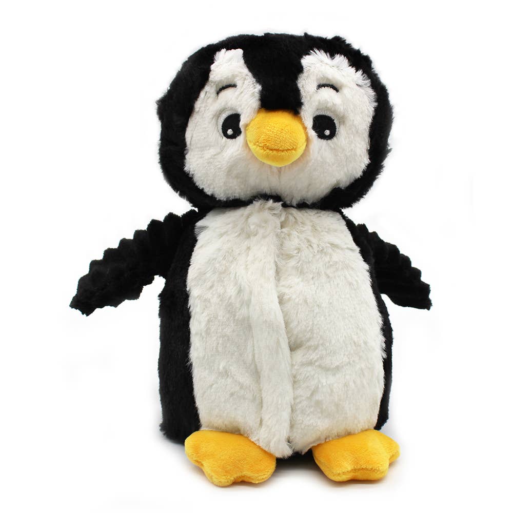LES PTIPOTOS - PELUCHE 25CM MAMAN & BÉBÉ PINGOUIN NOIR