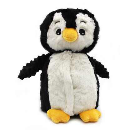 LES PTIPOTOS - PELUCHE 25CM MAMAN & BÉBÉ PINGOUIN NOIR