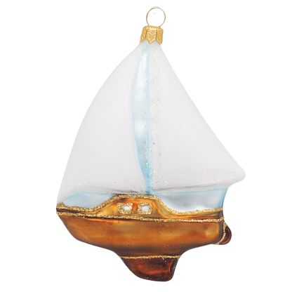 Weihnachtskugel Segelboot