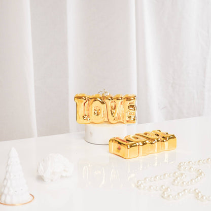 Boule de Noël LOVE Doré par Housevitamin bv