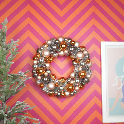 Couronne de Noël - Boules de Noël - Champagne