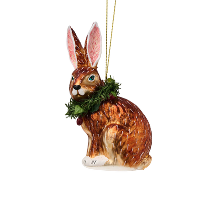 Hanging Christmas Bunny Decoration