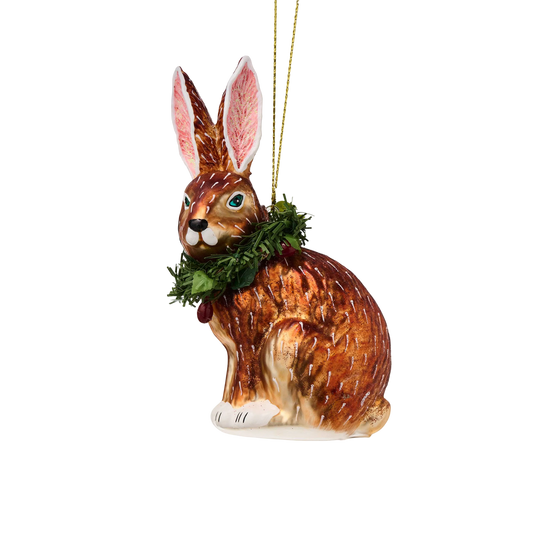 Hanging Christmas Bunny Decoration