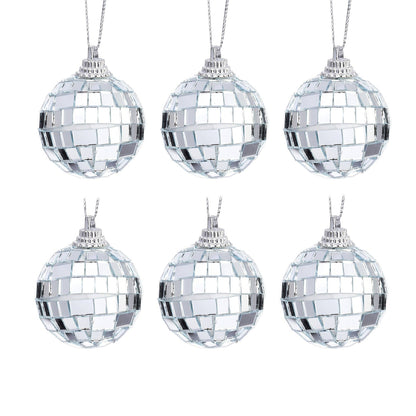 Mini-Christbaumkugeln mit Facetten im 6er-Pack