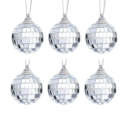6-Pack Mini Faceted Christmas Ball