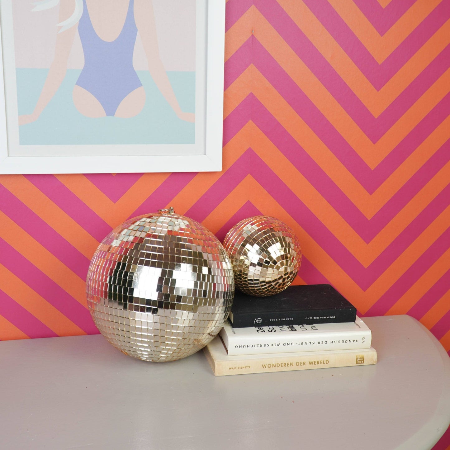 Disco-Weihnachtskugel Gold - 15cm