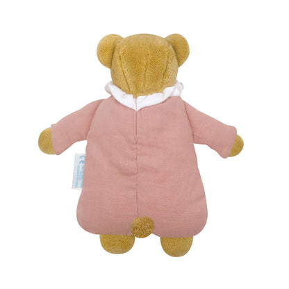 Ours Nid d'Ange Doudou Hochet - Coton Bio Vieux Rose
