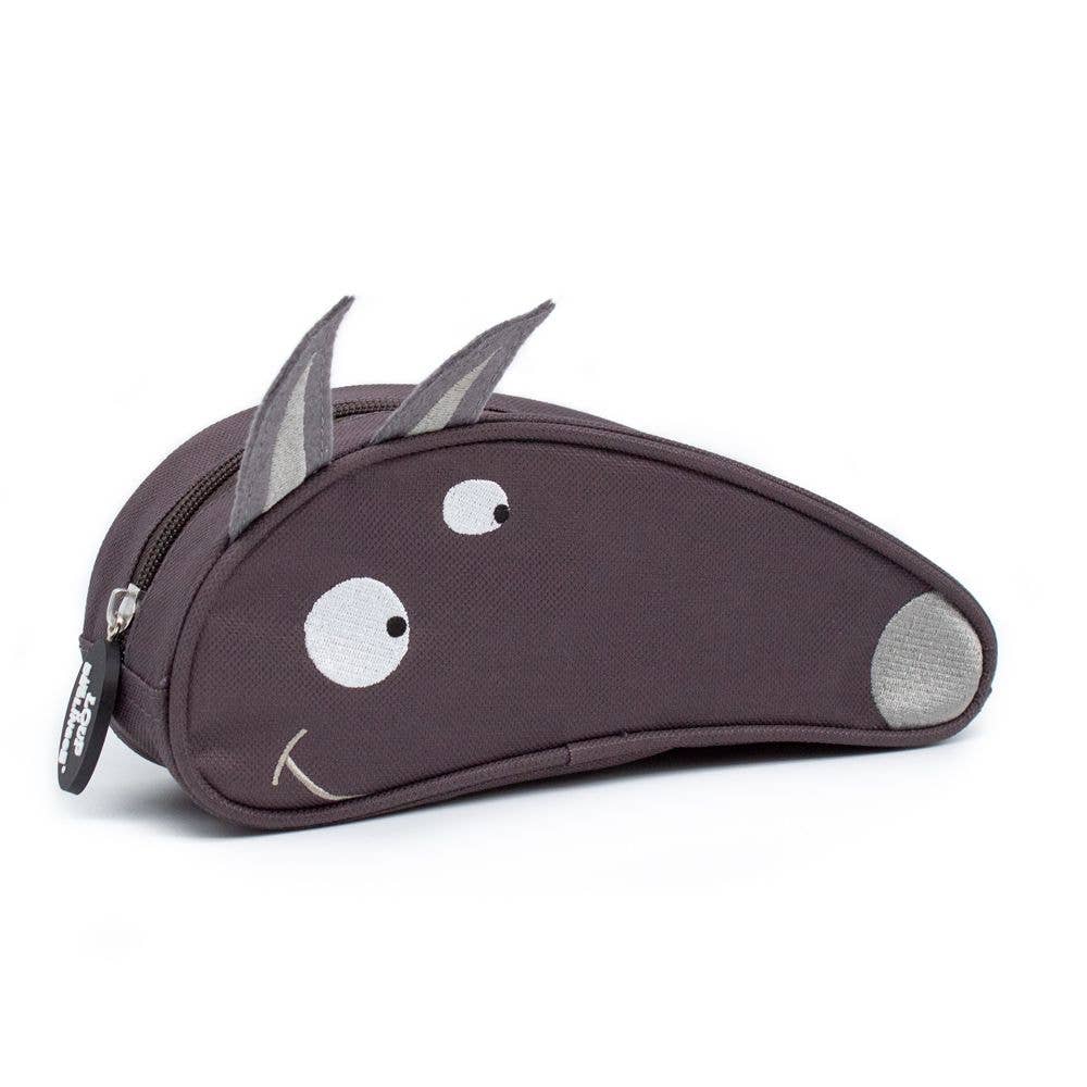 Trousse à crayons zippée visage animal LOUP x Les Déglingos