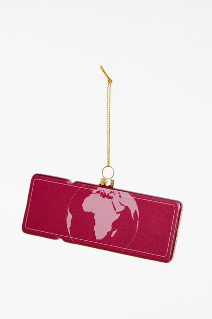 Boule de Noël Boardingpass Amsterdam - New York