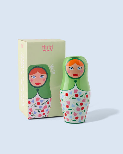 Vase Dolls Flowers