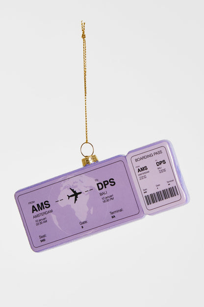 Boule de Noël Boardingpass Amsterdam - Bali
