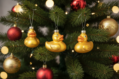 Weihnachtskugel gelbe Ente
