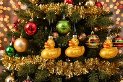 Weihnachtskugel gelbe Ente