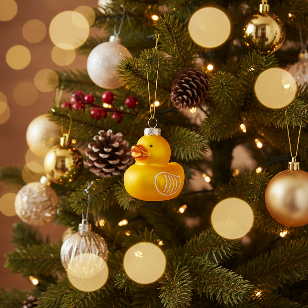 Weihnachtskugel Ente