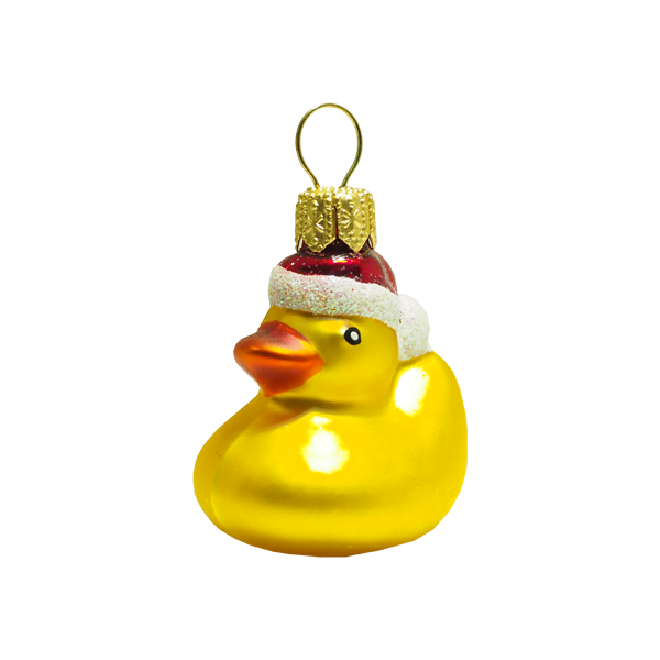 Weihnachtskugel Ente Mütze
