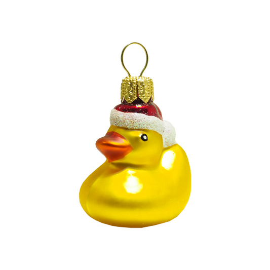Weihnachtskugel Ente Mütze