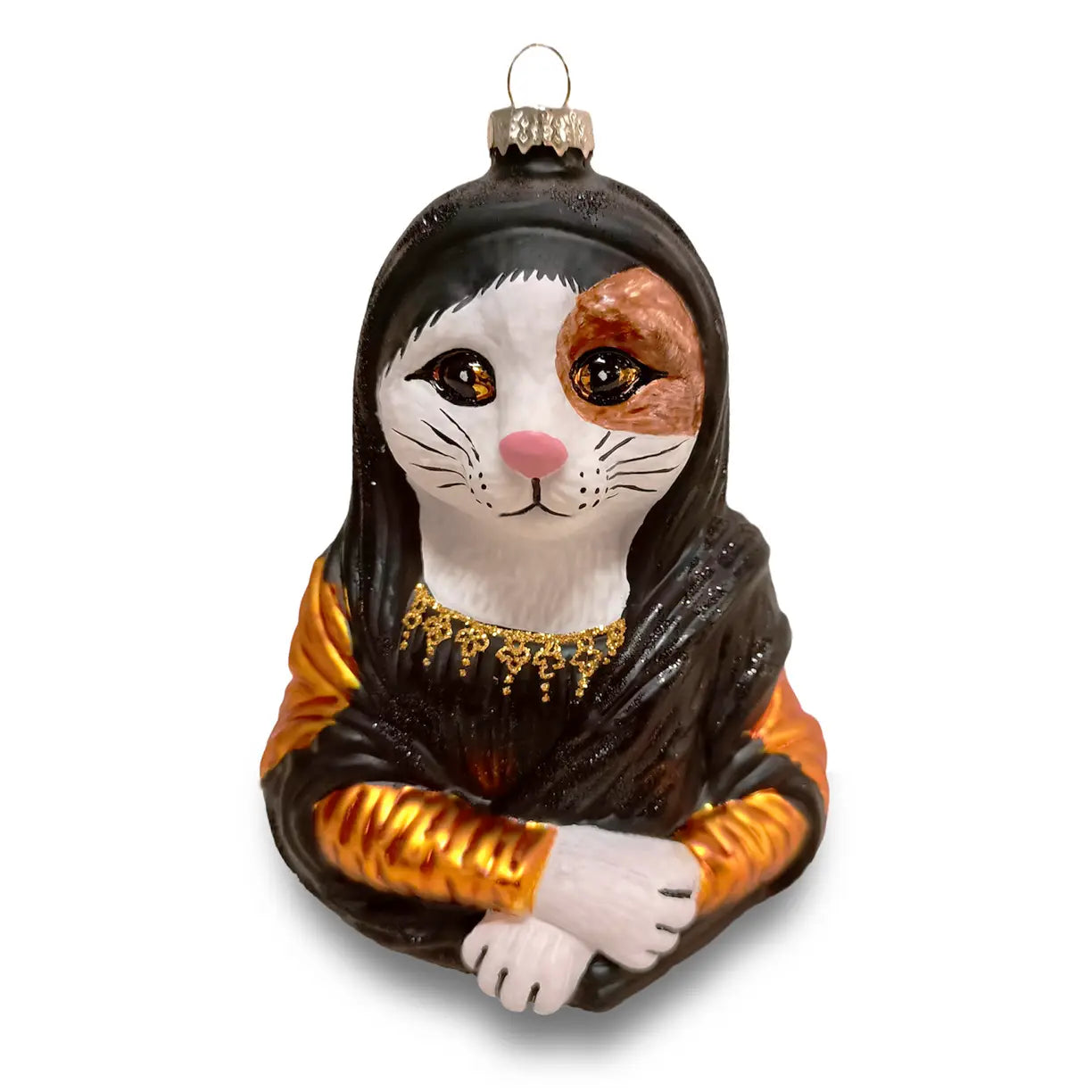 Boule de Noël Mona Lisa Chat Calico par Naked Decor - 92804599