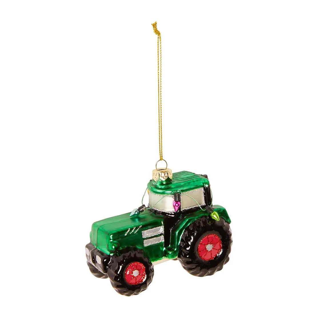 Weihnachtskugel Grüner Traktor