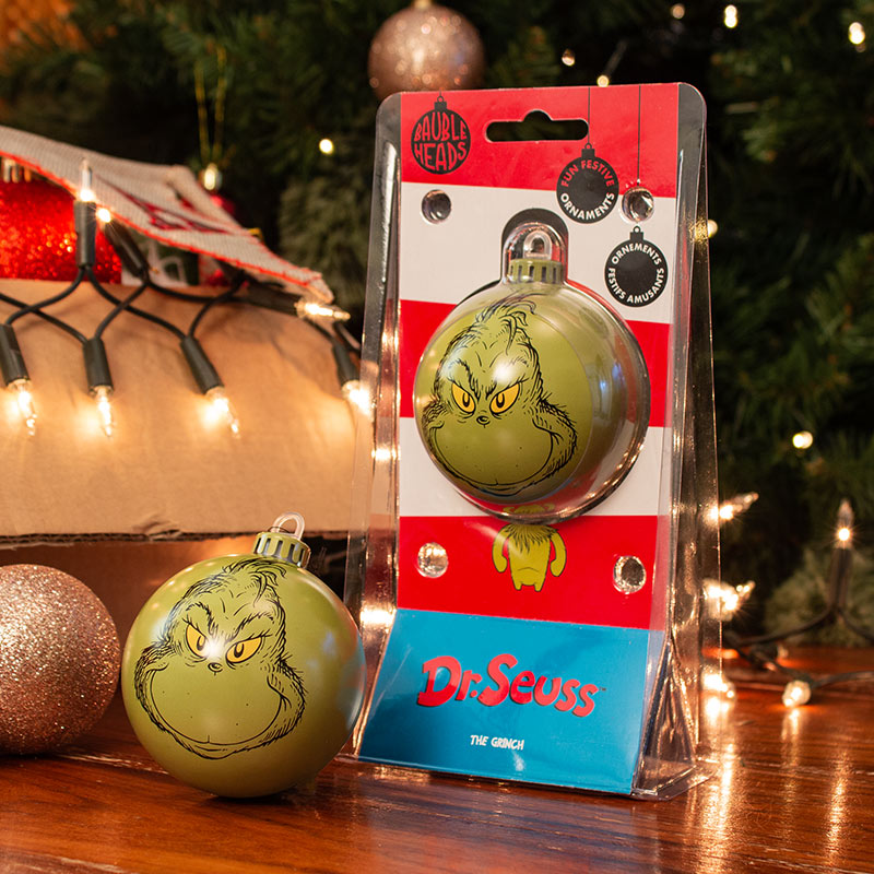 Boule de Noël le Grinch par Bauble Heads - 5056280423638