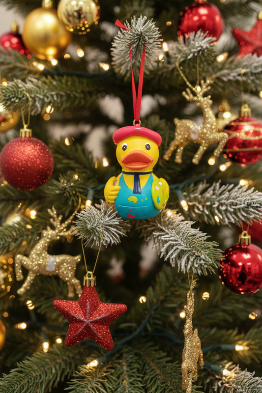 Décoration à suspendre Canard Artiste – vue produit 2