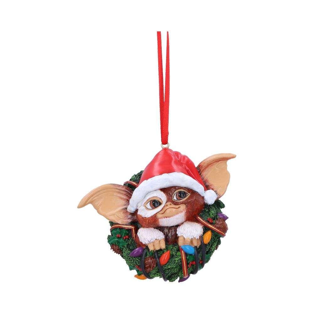 Décoration de Noël Gremlins - Gizmo dans Couronne de Noël par Nemesis Now