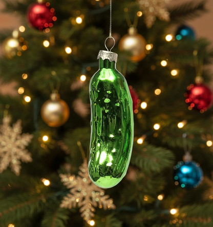 Boule de Noël Cornichon Vert