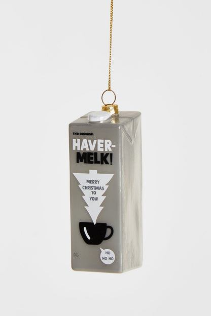 Oat milk Christmas bauble